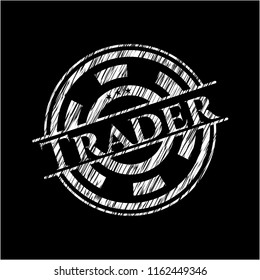 Trader written on a blackboard