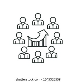 traders meeting - minimal line web icon. simple vector illustration. concept for infographic, website or app.