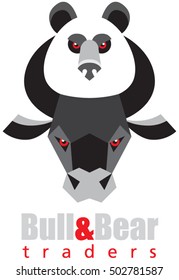 Traders. Symbol. Bull and Bear