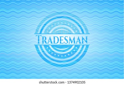 Tradesman water wave representation badge.