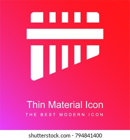 Tradicional red and pink gradient material white icon minimal design