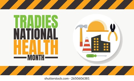Tradies National Health Month Designs, Tools, Safety and Wellness Graphics