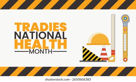 Tradies National Health Month Designs, Tools, Safety and Wellness Graphics