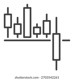 Trading Analysis vector Breakout Candlestick Chart concept icon or sign in outline style