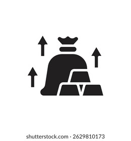 Trading Assets Filled Icon Vector Illustration