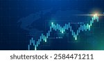 Trading background with chart. Suitable for forex, gold, crypto, stock, and finance. Business vector