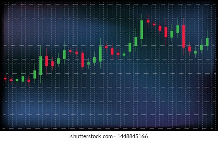 Trading business background, candlestick chart, space for text or logo design.