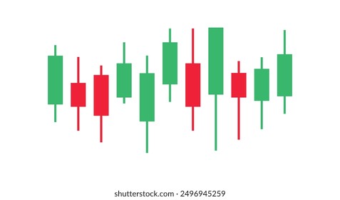 Trading candle stick pattern chart design icon. Crypto candles sign, stock and forex business investment trading analysis. Vector illustration