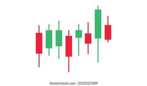 Trading candle stick pattern chart design icon. Crypto candles sign, stock and forex business investment trading analysis. Vector illustration