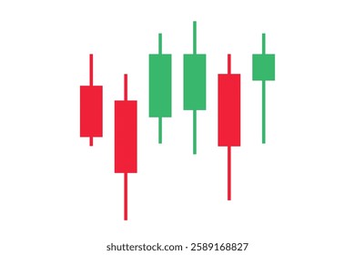 Trading candle stick pattern chart design icon. Crypto candles sign, stock and forex business investment trading analysis. Vector illustration