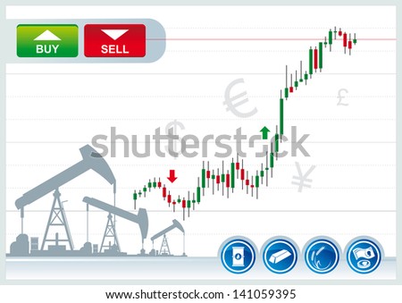 trading candles chart  on a white background