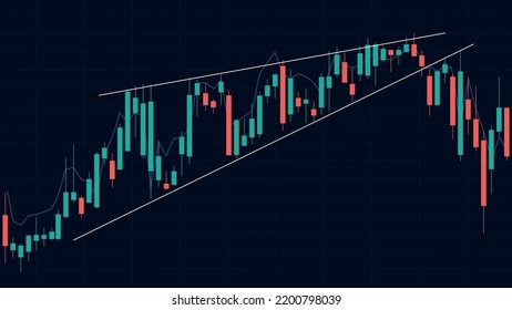 Trading candles pattern background. Stock market forex or crypto trading concept suitable for financial investment or Economic trends business idea. Abstract finance background. Vector illustration