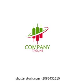 Trading candlestick logo design template, very suitable for businesses in the field of forex trading, brokerage, and also suitable for the community, and learning about trading