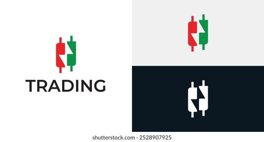 Plantilla de icono de logotipo de candelero comercial.