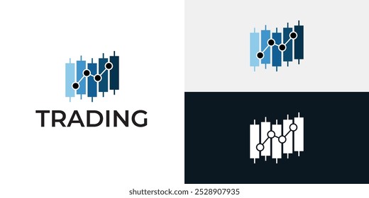 Plantilla de icono de logotipo de candelero comercial.
