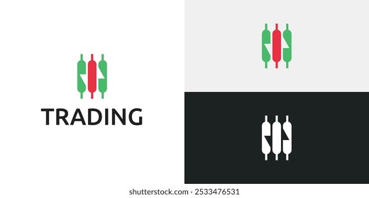 Plantilla de icono de logotipo de candelero comercial.