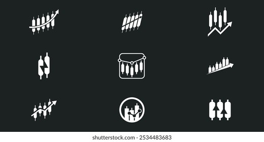 Plantilla de icono de logotipo de candelero comercial.