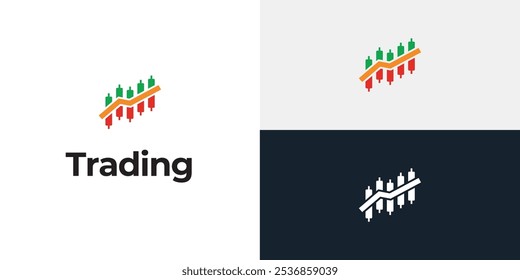 Plantilla de icono de logotipo de candelero comercial.