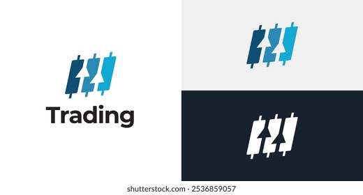 Plantilla de icono de logotipo de candelero comercial.