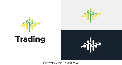 Plantilla de icono de logotipo de candelero comercial.