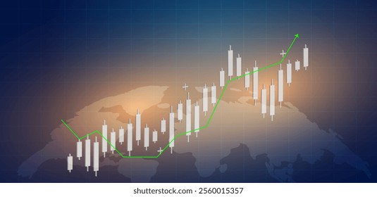 Trading chart background or business global colurful  Suit for forex, gold, crypto, stock, and finance