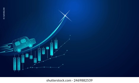 Fondo alcista de gráfico de operaciones. Adecuado para el mercado de valores, divisas, criptomonedas e índices. Ilustración vectorial