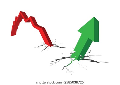 Trading chart UP and down, hit stop loss