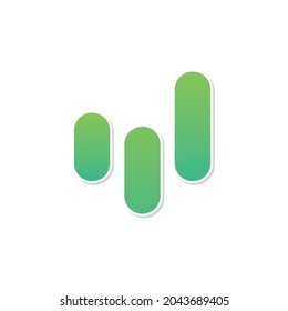 Trading chart logo design green colors mean profit