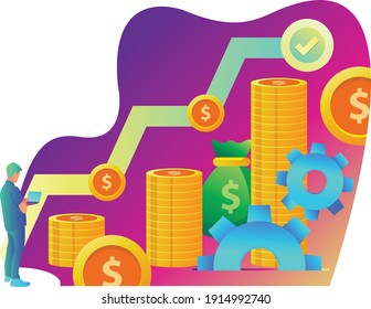 The trading concept is being carried out by business people to get big profits