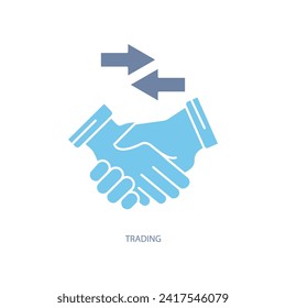 trading concept line icon. Simple element illustration. trading concept outline symbol design.