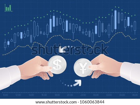 Trading Currency Pair Between Dollar Chinese Stock Vector Royalty - 