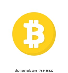 Trading flat icon bitcoin cryptocurrency