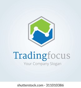 Trading focus logo template