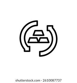 trading gold outline icon vector design good for web or mobile app