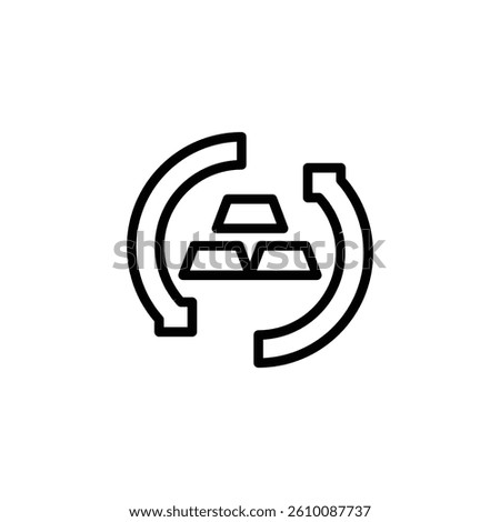 trading gold outline icon vector design good for web or mobile app