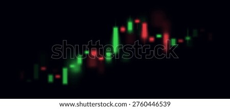Trading graph with candlestick chart. Market price movement. Financial data visualization for stock trading, investment analysis, forex and cryptocurrency concepts. Vector illustration.