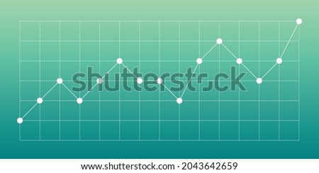Trading graph chart of growth or fall in flat design for website, project, presentation. Investment. Good sales stats. Investor profit or loss stock market. Business profit or loss stats concept.