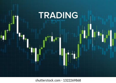 Trading graphic design concept. Stock market business graph chart on digital screen