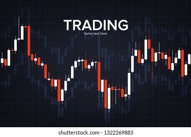 Trading graphic design concept. Stock market business graph chart on digital screen