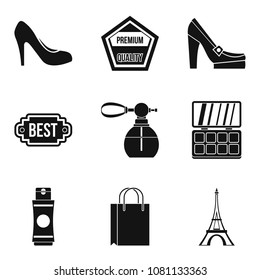 Trading hall icons set. Simple set of 9 trading hall vector icons for web isolated on white background