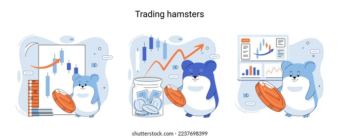 Trading hamster, usuario que no entiende economía y finanzas, sueña con enriquecerse con la criptodivisa, comerciantes novatos que toman decisiones equivocadas debido a emociones o pánico. Inversor inexperto