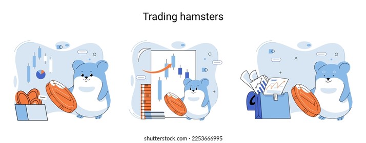 Trading hamster, usuario que no entiende economía y finanzas, sueña con enriquecerse con la criptodivisa, comerciantes novatos que toman decisiones equivocadas debido a emociones o pánico. Inversor inexperto