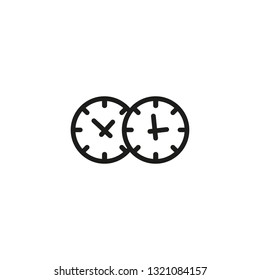 Trading hours line icon. Clock, time, alarm. Stock market concept. Can be used for topics like finances, banking, business