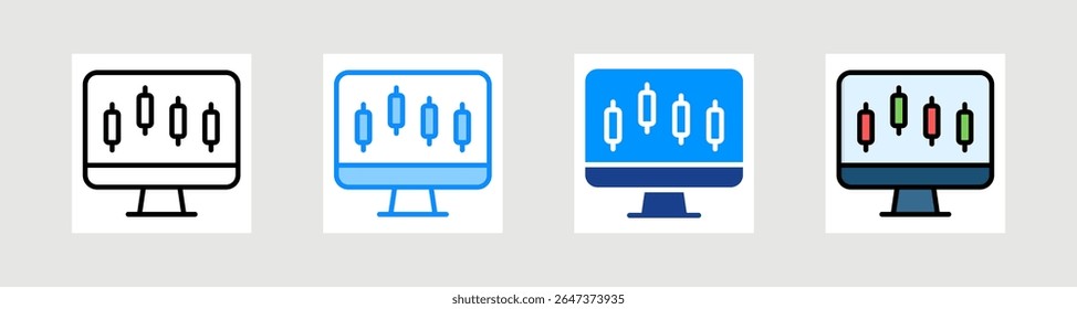 Trading Icon Collection Set Multiple Style