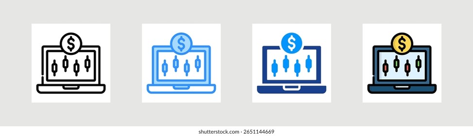 Conjunto de Colecciones de Iconos de Negociación Estilo Múltiple