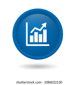 trading icon  isolated on elegant blue round button abstract illustration