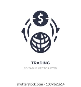 trading icon on white background. Simple element illustration from Commerce concept. trading icon symbol design.