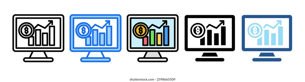 Trading Icon Set Multiple Style Collection