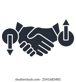 ícone de negociação. vetor.Editável traço.sinal de estilo linear para usar web design,ilustração logo.Symbol.