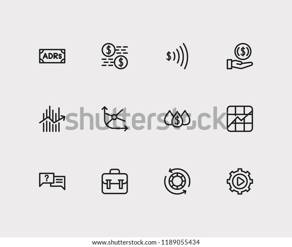 Trading Icons Set Invest Money Trading Stock Vector Royalty Free - 